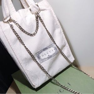 NEW Gucci Canvas Mini Tote Bag